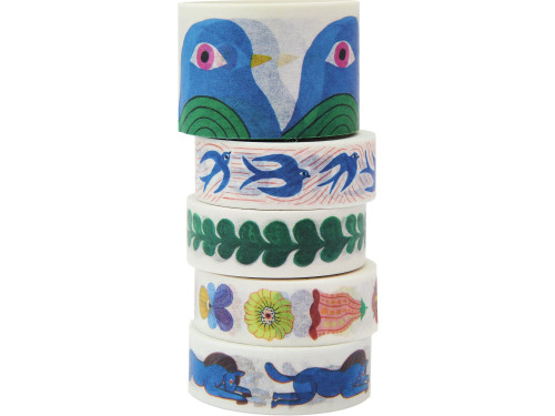 Set of washi tapes Midsommar Magic - Paper Poetry - 5 pcs.