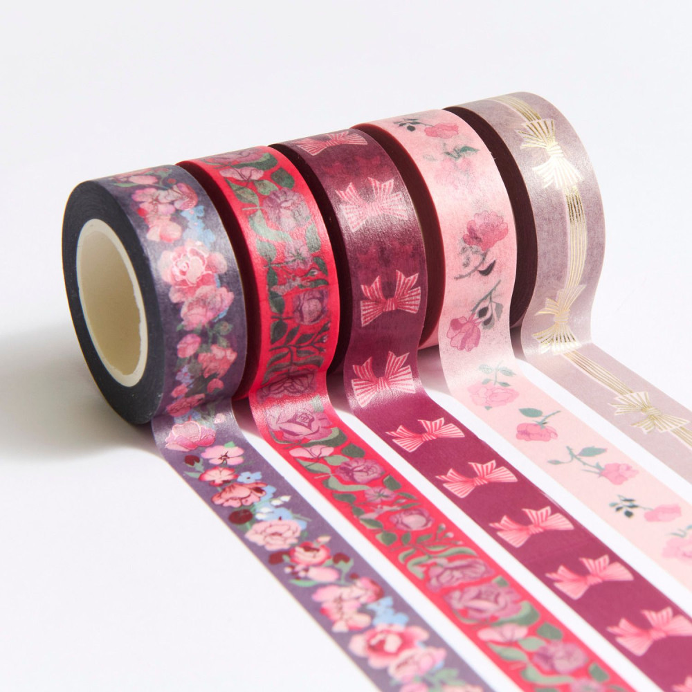 Zestaw taśm washi La Vie En Rose - Paper Poetry - 5 szt.