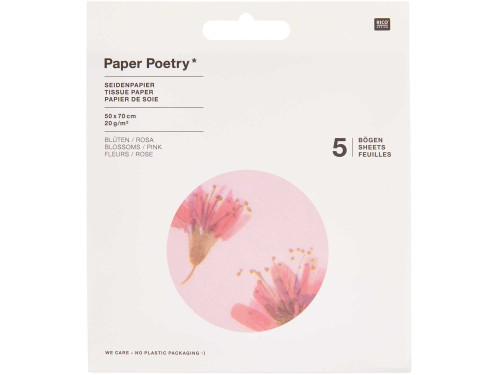 Gift wrapping tissue paper Blossoms - Paper Poetry - 5 pcs