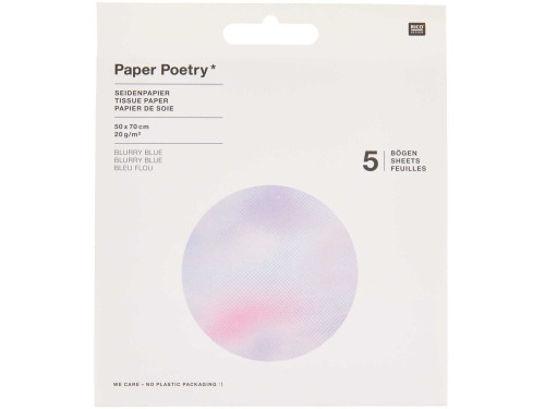Bibuła do pakowania prezentów Blurry Blue - Paper Poetry - 5 szt.