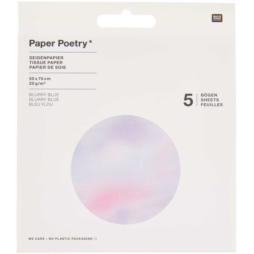 Gift wrapping tissue paper Blurry Blue - Paper Poetry - 5 pcs