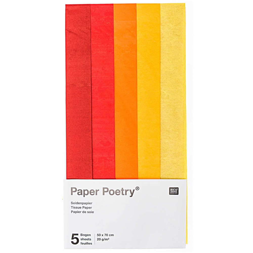 Gift wrapping tissue paper Red Mix - Paper Poetry - 5 pcs