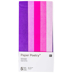 Bibuła do pakowania prezentów Purple Mix - Paper Poetry - 5 szt.