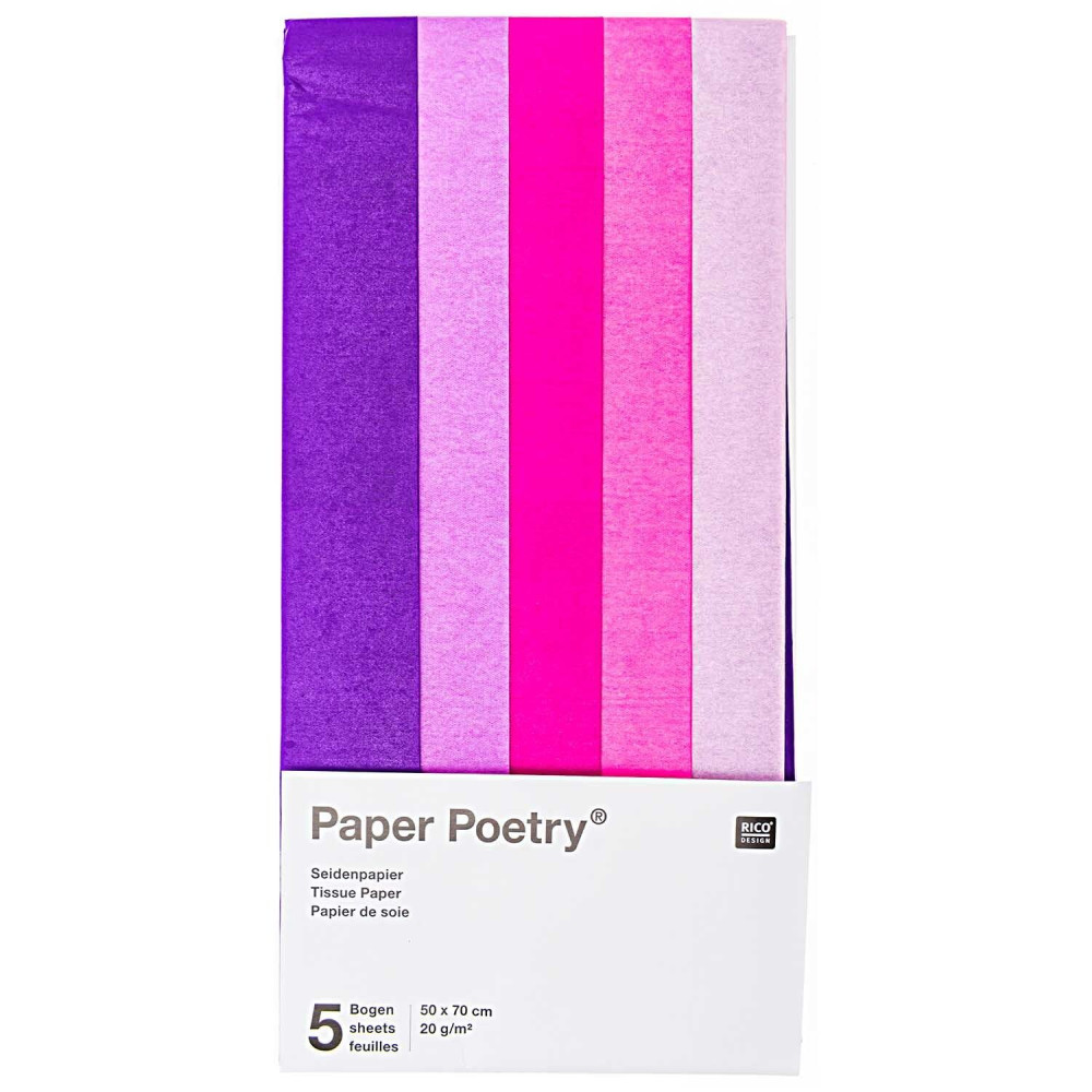 Gift wrapping tissue paper Purple Mix - Paper Poetry - 5 pcs