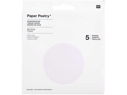 Bibuła do pakowania prezentów Light Purple - Paper Poetry - 5 szt.