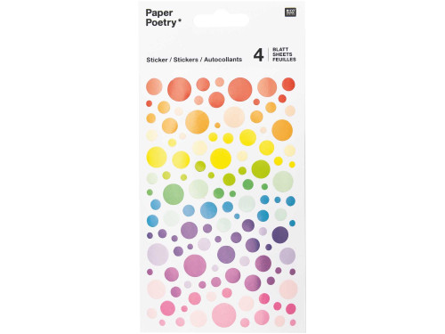 Naklejki papierowe kółka Circles - Paper Poetry - Multicolor