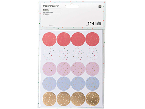 Paper stickers Confetti - Paper Poetry - 114 szt.