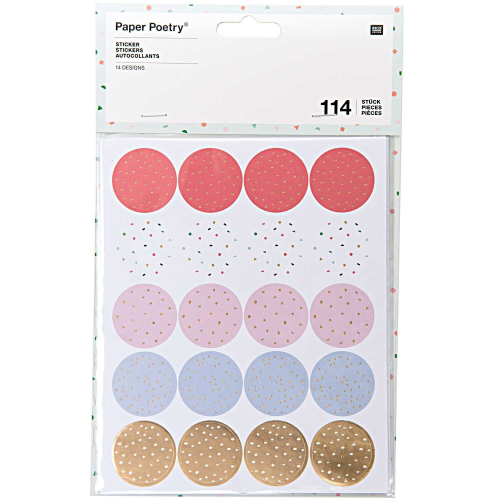Paper stickers Confetti - Paper Poetry - 114 szt.