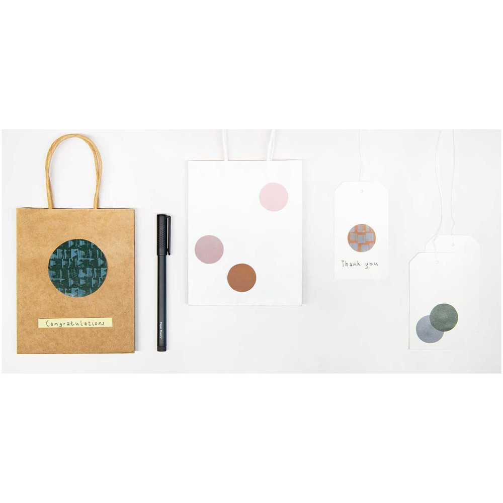 Paper stickers Dots & Stripes - Paper Poetry - Mauve 34 pcs