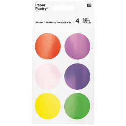 Paper stickers Circles - Paper Poetry - Colourful 24 pcs