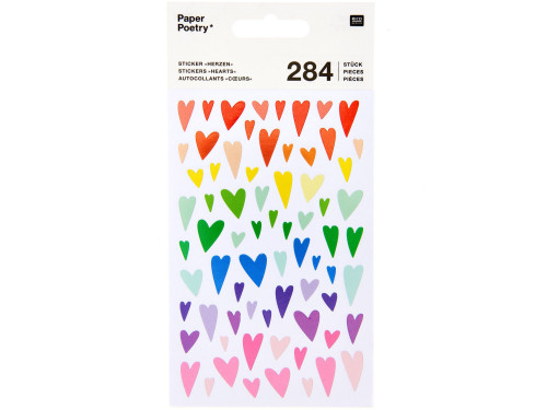Stickers Hearts - Paper Poetry - Multicolor 284 pcs