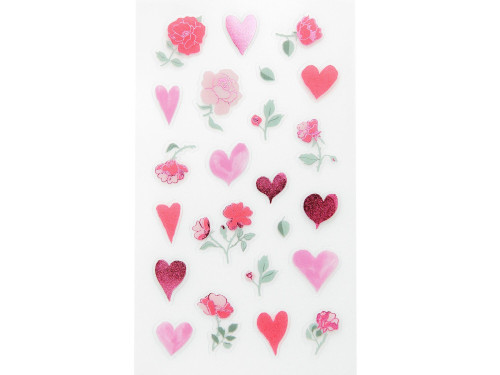 Naklejki foliowe La Vie en Rose Hearts & Flowers - Paper Poetry
