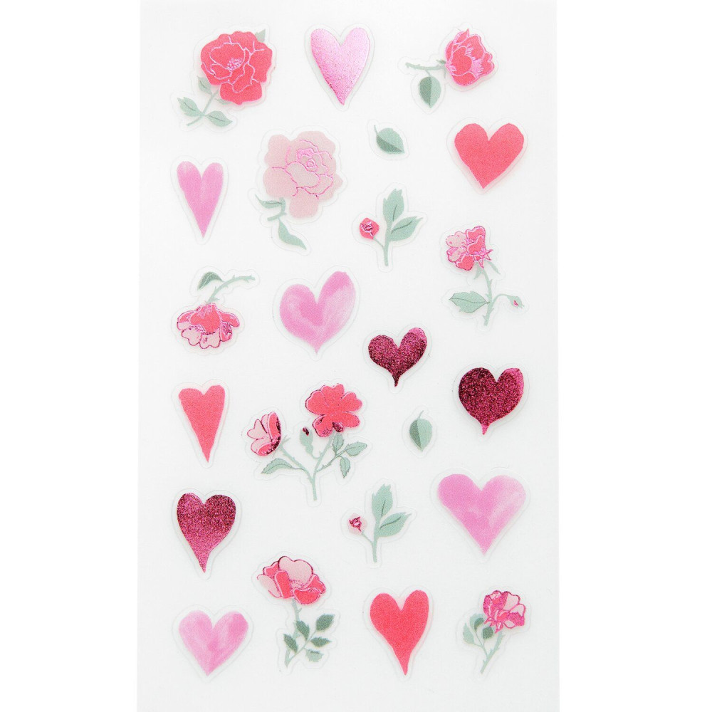 Foil stickers La Vie en Rose Hearts & Flowers - Paper Poetry