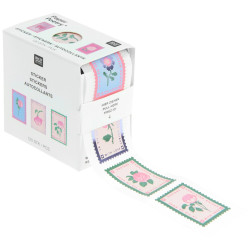 Roll stickers La Vie en Rose Stamps - Paper Poetry - 120 pcs