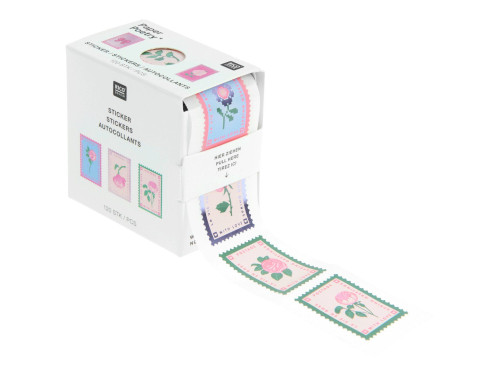 Roll stickers La Vie en Rose Stamps - Paper Poetry - 120 pcs