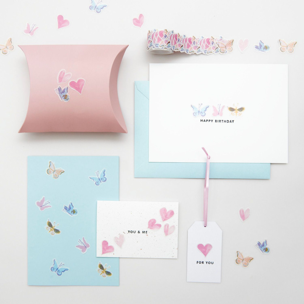 Washi paper stickers Painted Love - Paper Poetry - 200 pcs.