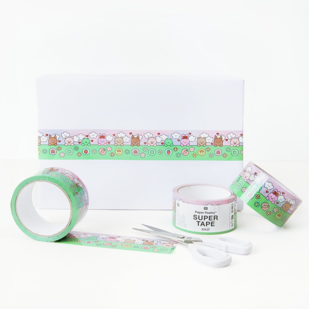 Taśma pakowa Chingu Super Tape - Paper Poetry - 5 cm x 32 m