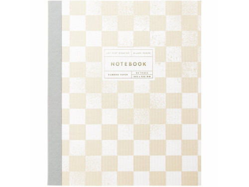 Plain notebook Checkerboard 20 x 25,5 cm - Paper Poetry - 80 sheets