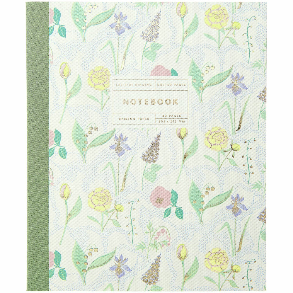 Dotted notebook Flowers 20 x 25,5 cm - Paper Poetry - 80 sheets