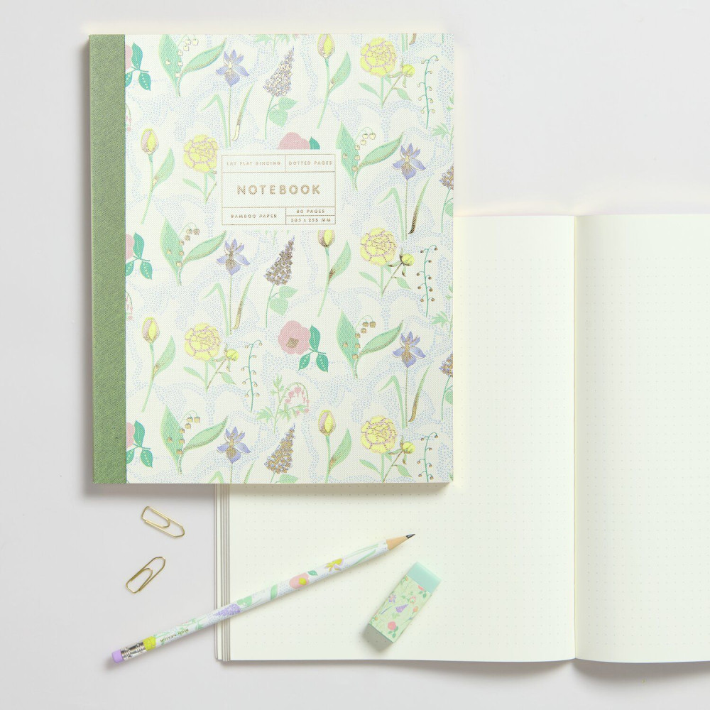 Dotted notebook Flowers 20 x 25,5 cm - Paper Poetry - 80 sheets