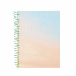 Plain spiral notebook Sky 14,5 x 19,5 cm - Paper Poetry - 80 sheets