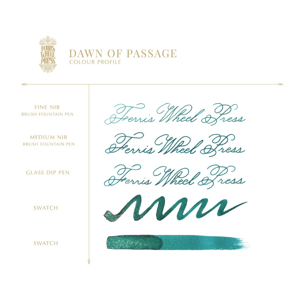 Calligraphy ink The Book of Knights Series - Ferris Wheel Press - Dawn of Passage 20 ml