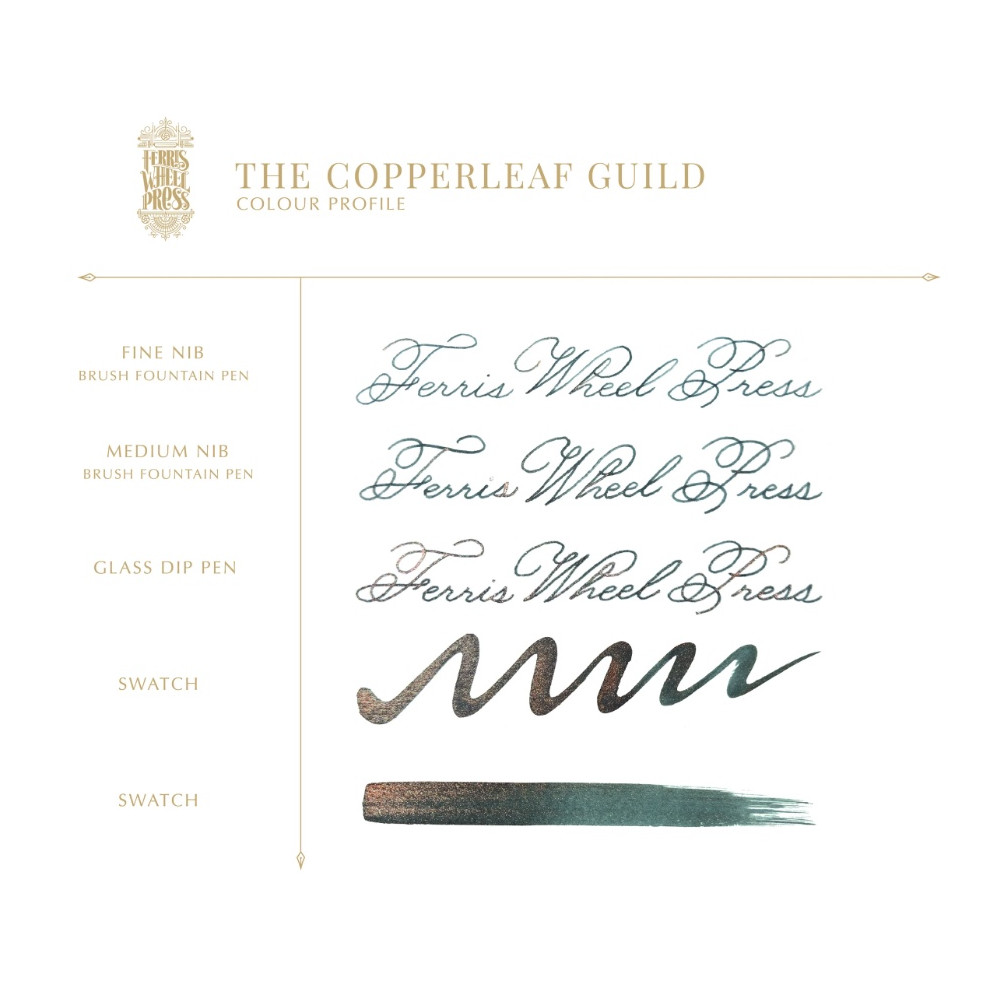 Calligraphy ink The Book of Knights Series - Ferris Wheel Press - The Copperleaf Guild 20 ml