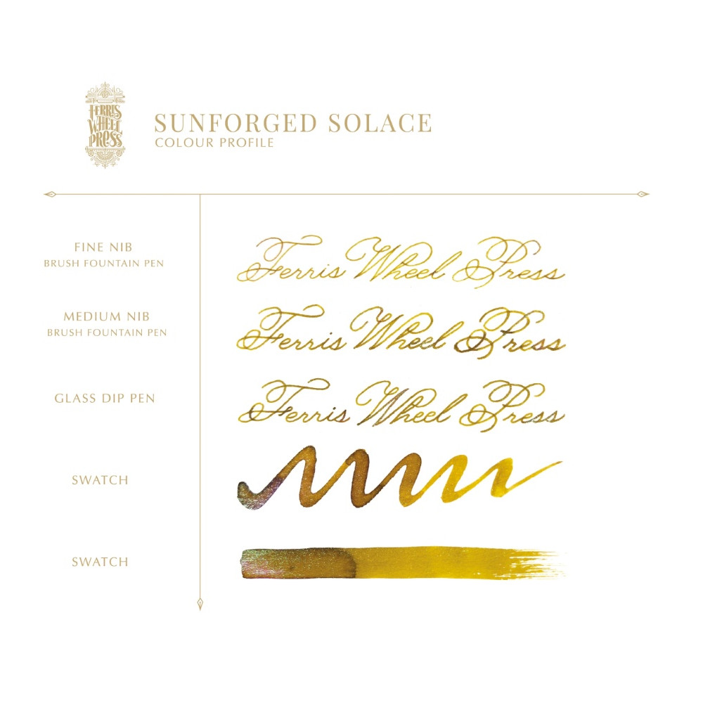 Calligraphy ink The Book of Knights Series - Ferris Wheel Press - Sunforged Solace 20 ml
