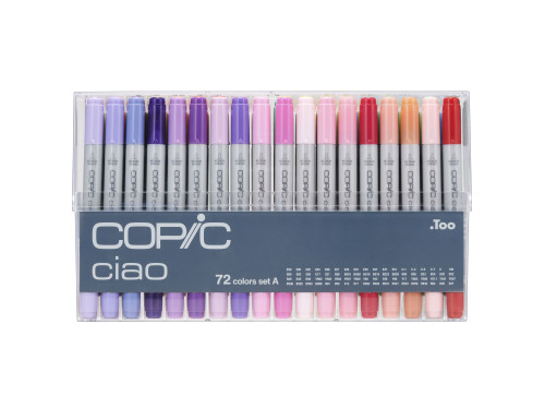 Set A of Copic Ciao dual-tip alcohol-based markers - 72 pcs