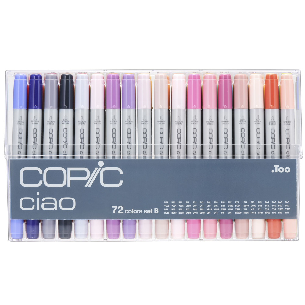 Zestaw markerów dwustronnych Copic Ciao Set B - 72 szt.