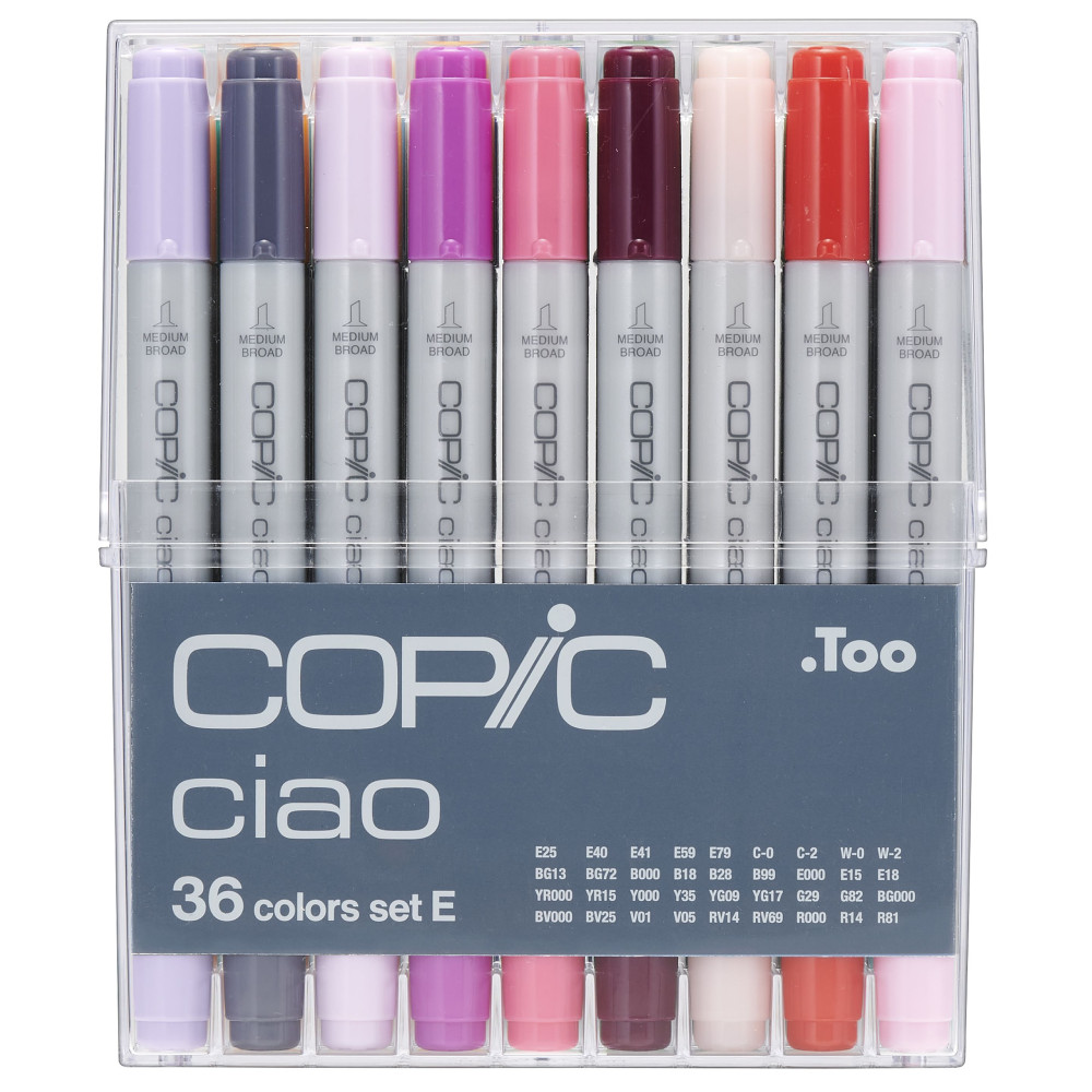 Zestaw markerów dwustronnych Copic Ciao Set E - 36 szt.
