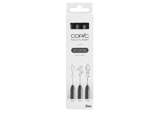 Set of Copic Multiliners Medium - Black 3 pcs