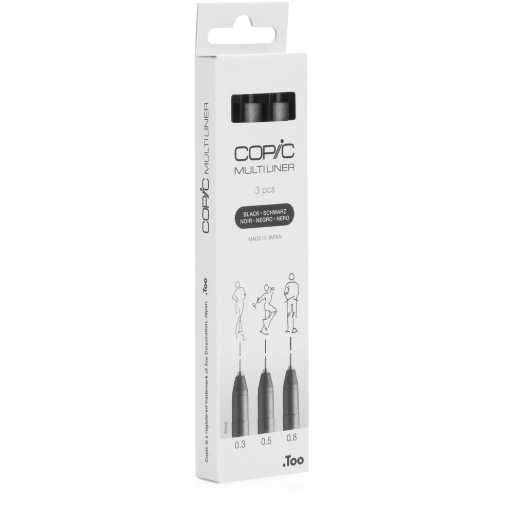 Set of Copic Multiliners Medium - Black 3 pcs