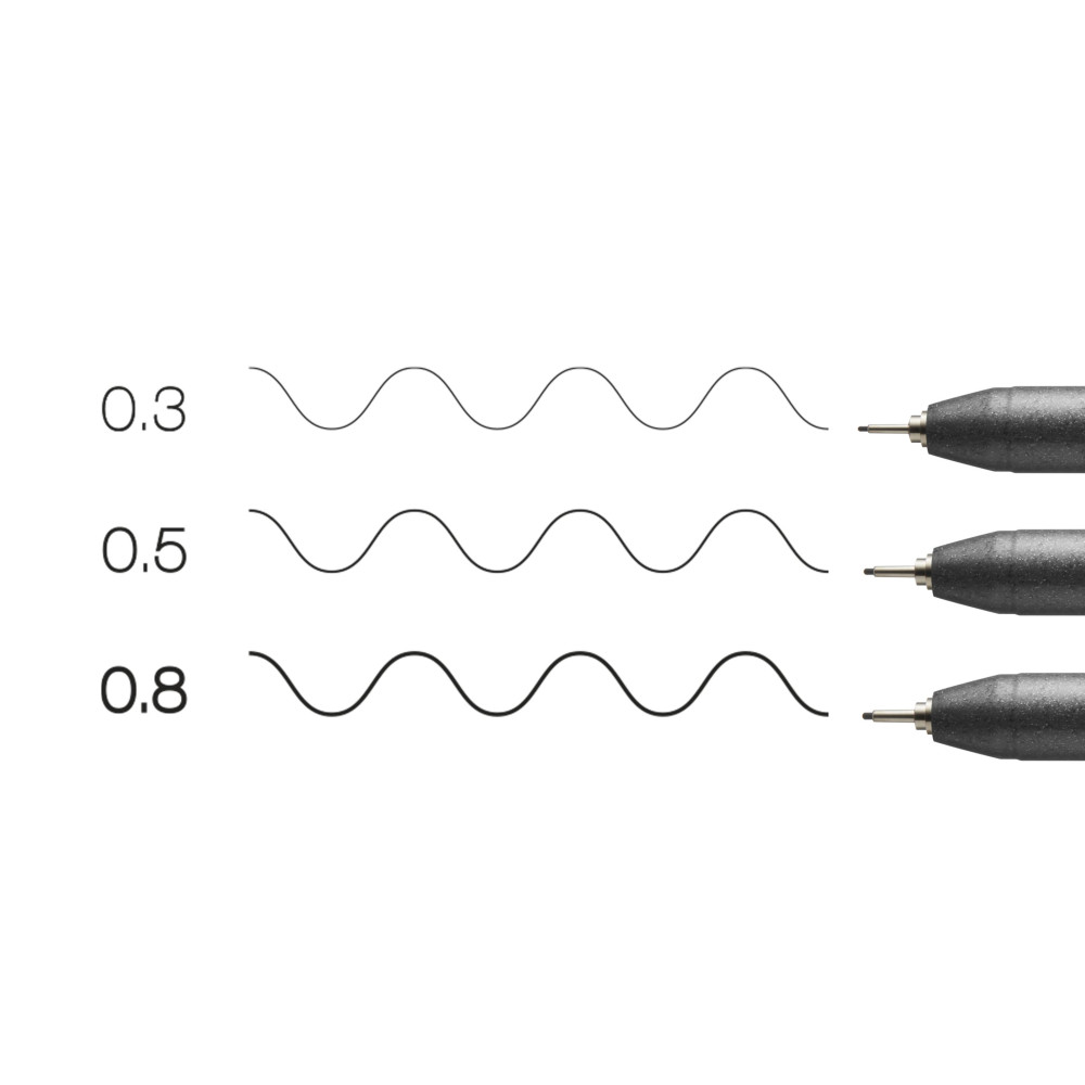 Zestaw cienkopisów Copic Multiliner Medium - Black 3 szt.