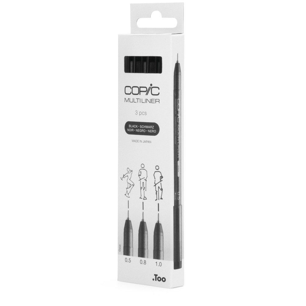 Zestaw cienkopisów Copic Multiliner Broad - Black 3 szt.