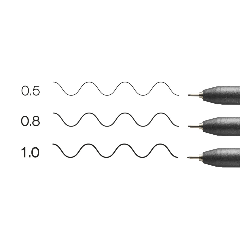 Zestaw cienkopisów Copic Multiliner Broad - Black 3 szt.