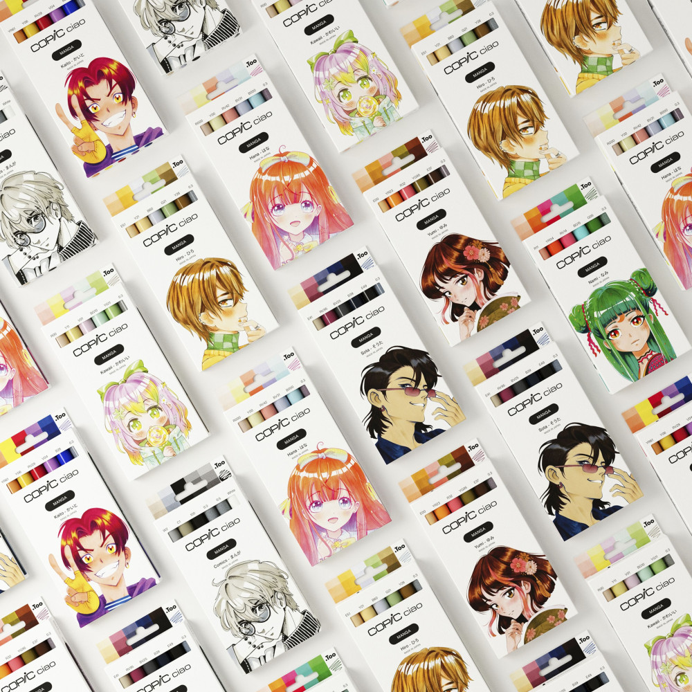 Set of Copic Ciao Manga Starter dual-tip alcohol-based markers - 20 pcs