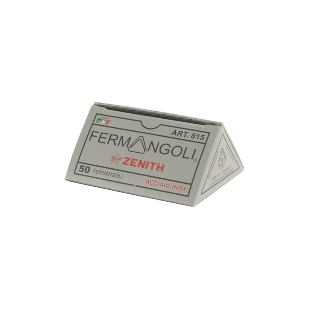 Spinacze narożne do papieru 815 - Zenith - Silver 50 szt.