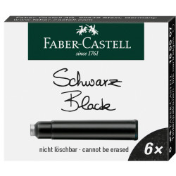 Ink cartridges - Faber-Castell - Black, short, 6 pcs.