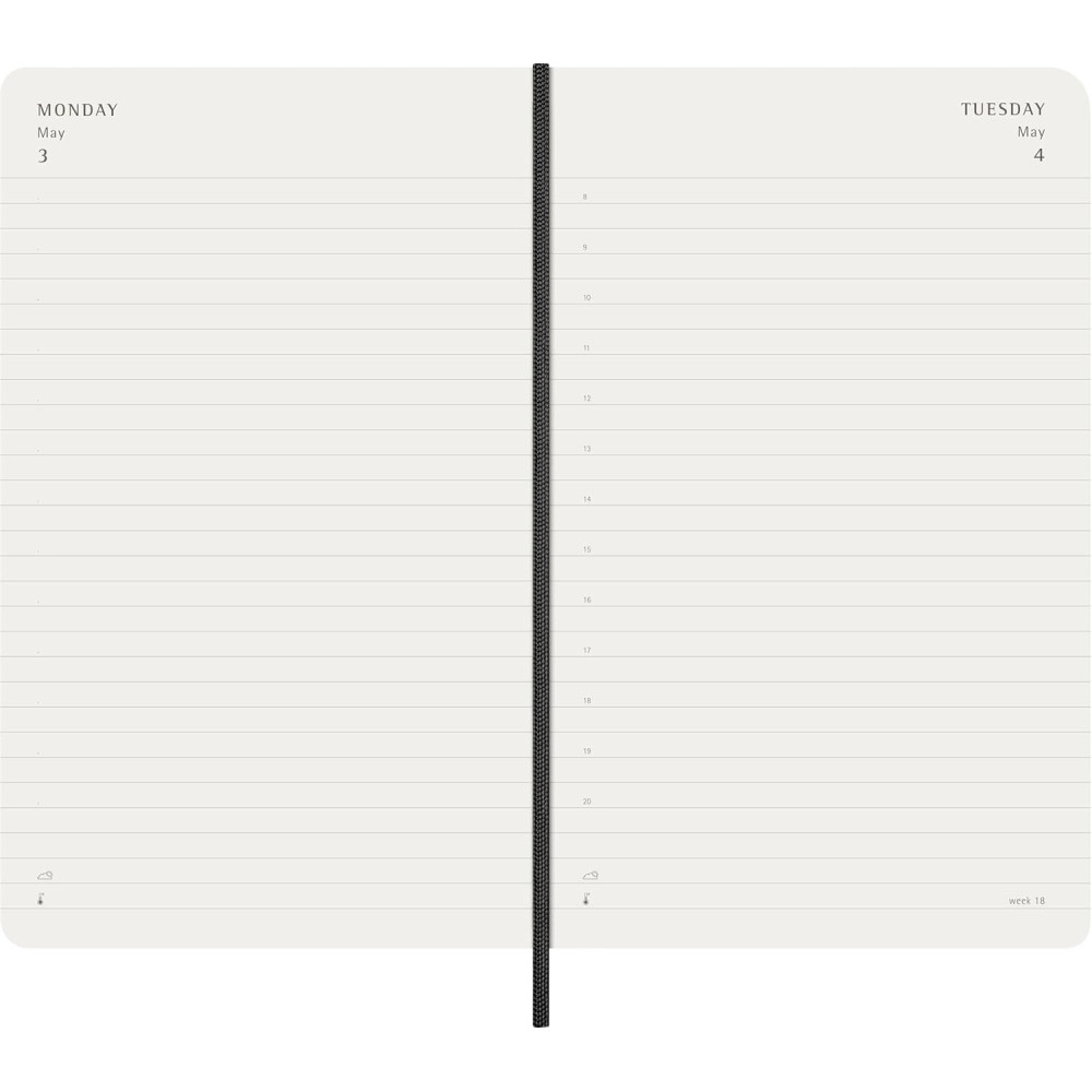 Daily planner 2026/2027 L - Moleskine - Black