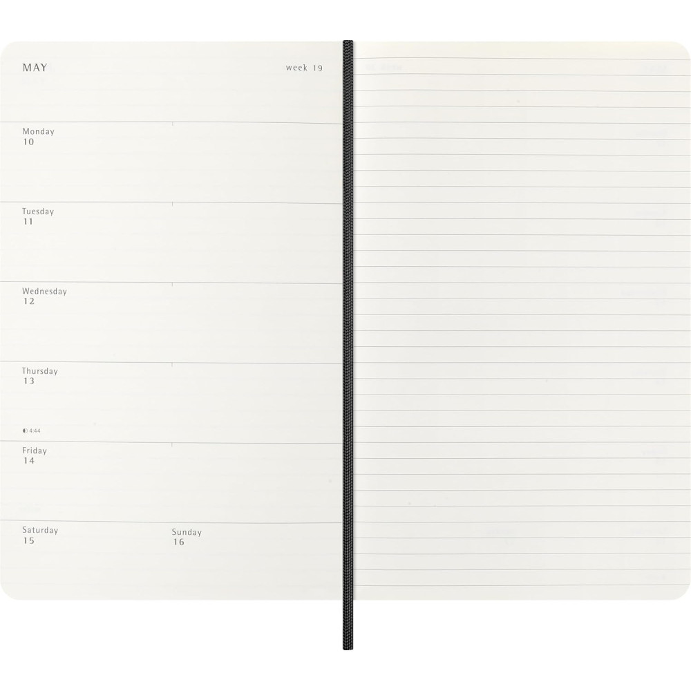 Kalendarz tygodniowy 2026/2027 L - Moleskine - Black