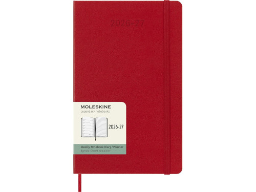 Kalendarz tygodniowy 2026/2027 L - Moleskine - Scarlet Red