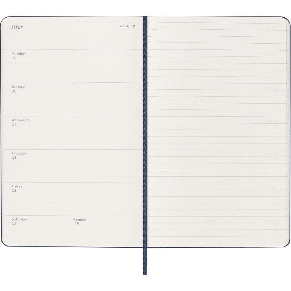 Kalendarz tygodniowy 2026/2027 L - Moleskine - Sapphire Blue