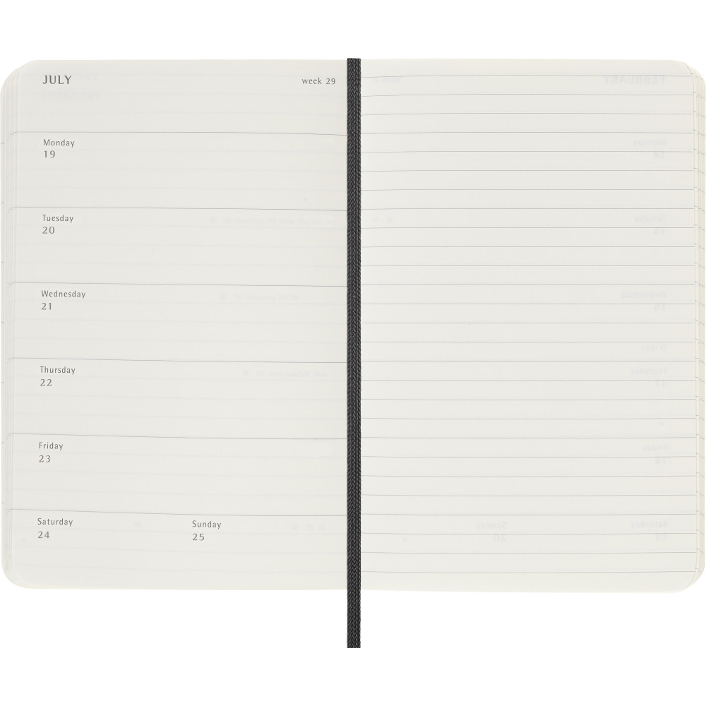 Weekly planner 2026/2027 P - Moleskine - Black