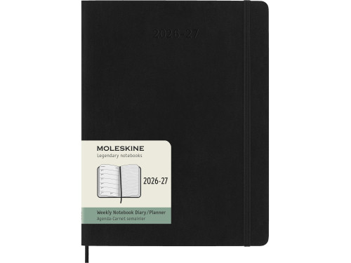 Kalendarz tygodniowy 2026/2027 XL - Moleskine - Black