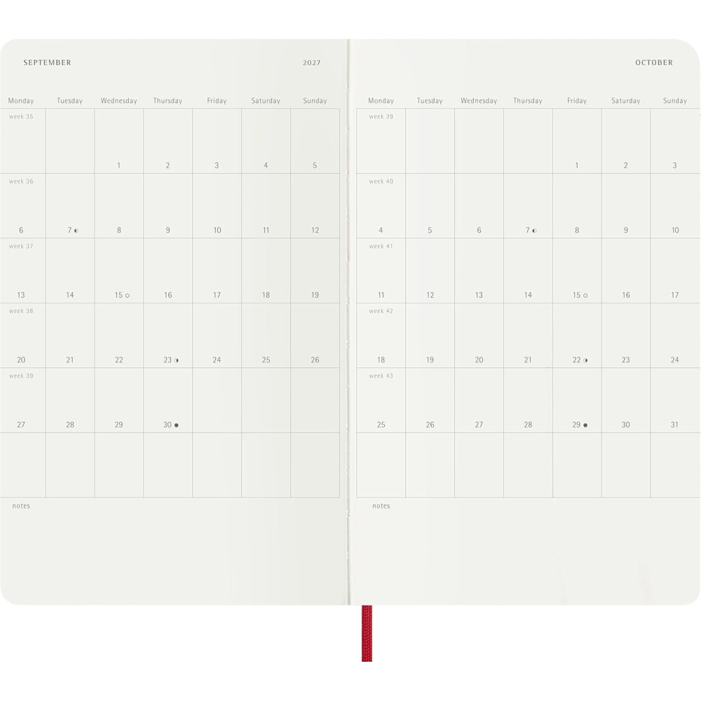 Weekly planner 2026/2027 L - Moleskine - Scarlet Red