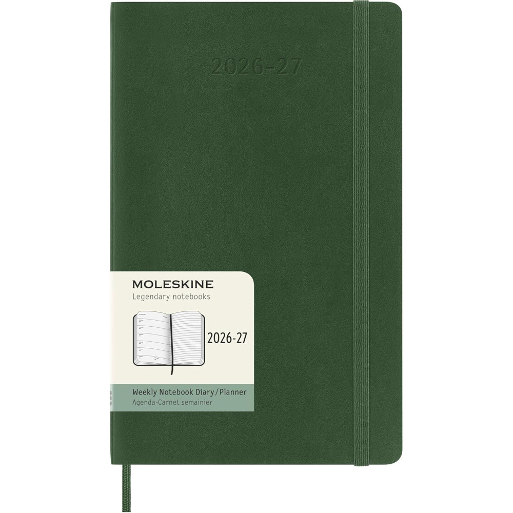 Kalendarz tygodniowy 2026/2027 L - Moleskine - Myrtle Green