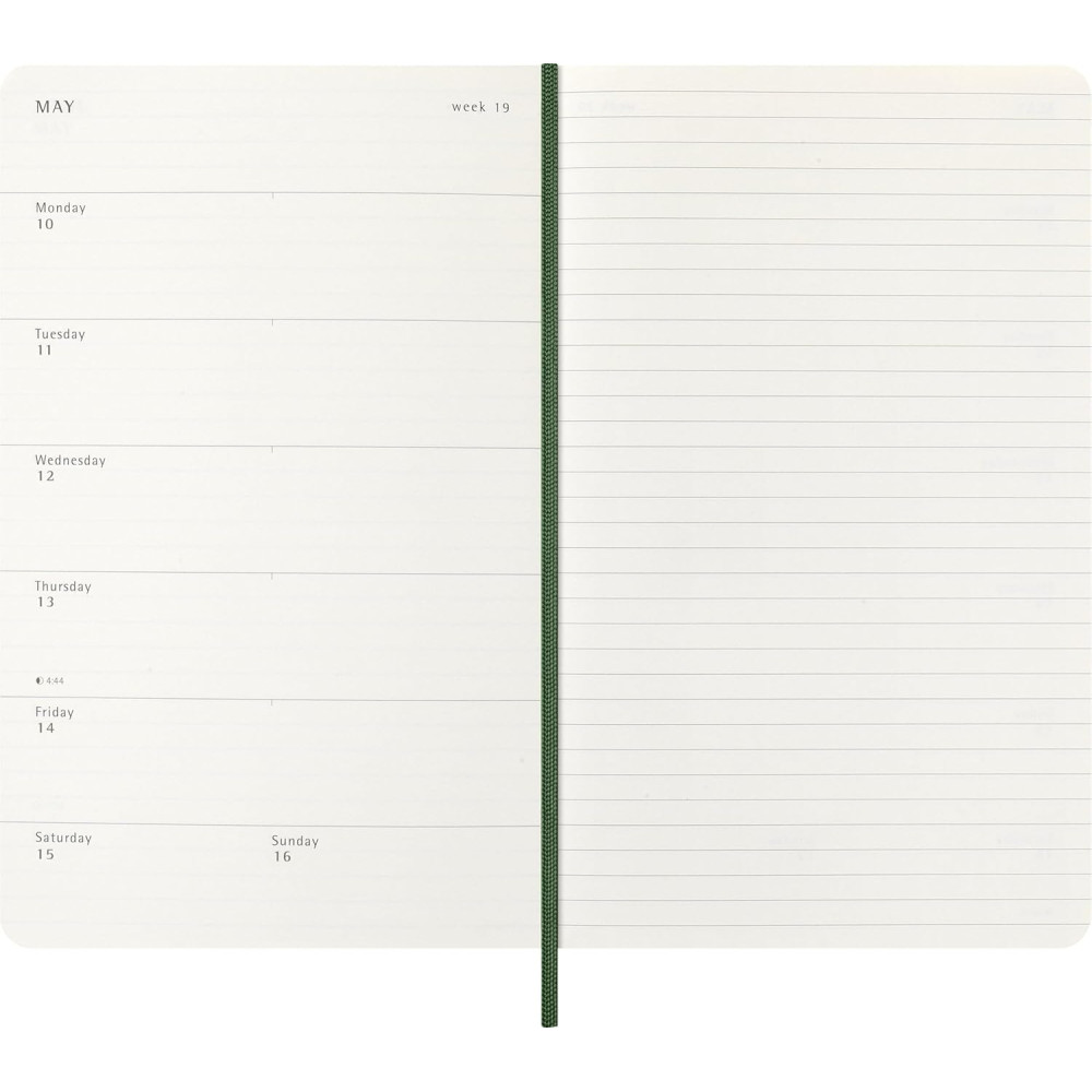 Kalendarz tygodniowy 2026/2027 L - Moleskine - Myrtle Green