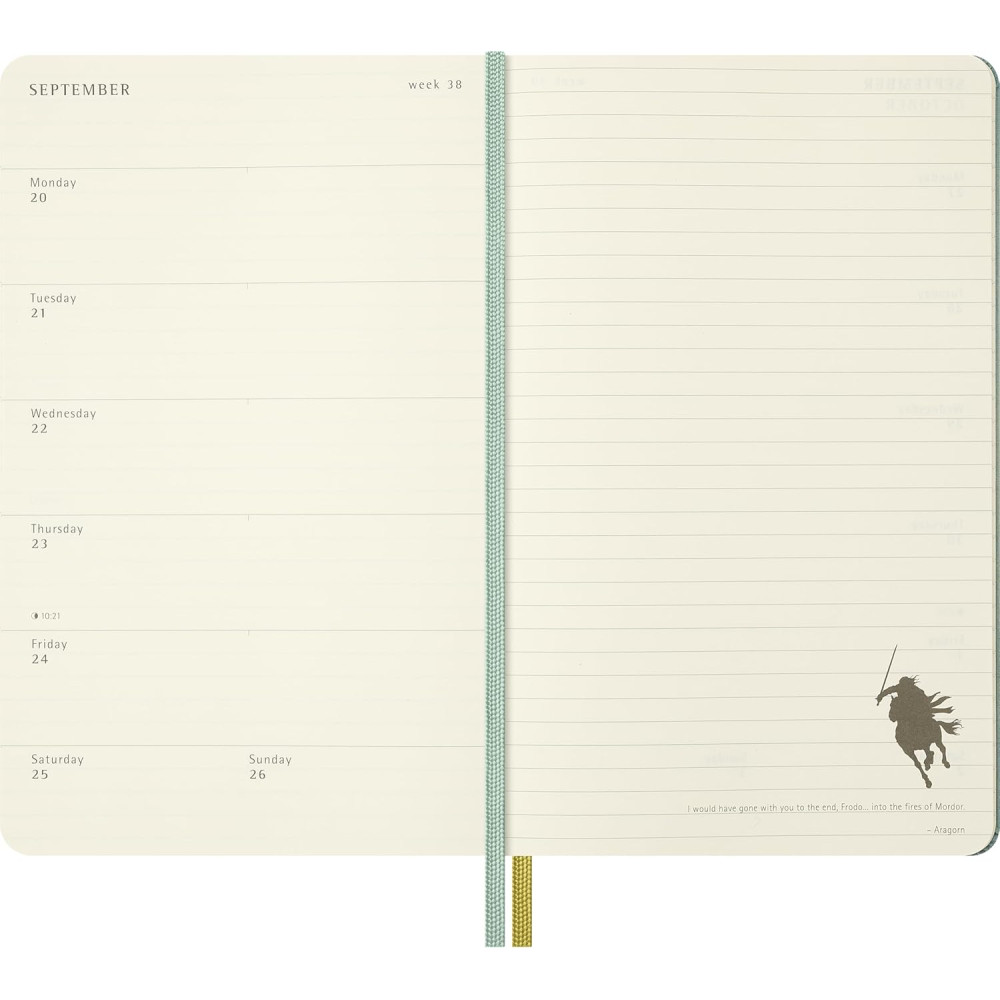 Kalendarz tygodniowy Lord of The Rings 2026/2027 L - Moleskine - Legolas i Gimli
