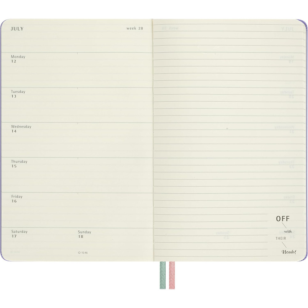 Weekly planner Alice's Adventures in Wonderland 2026/2027 L - Moleskine